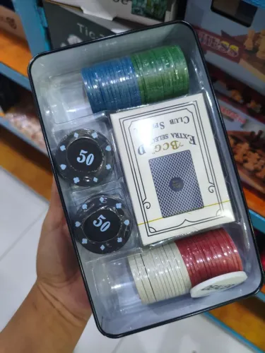 Kit fichas jogo de poker completo