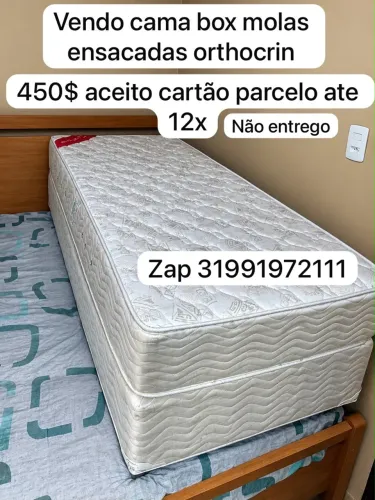 Cama box solteiro orthocrin novinha