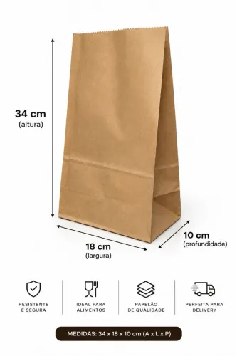 Sacolas kraft para lanches