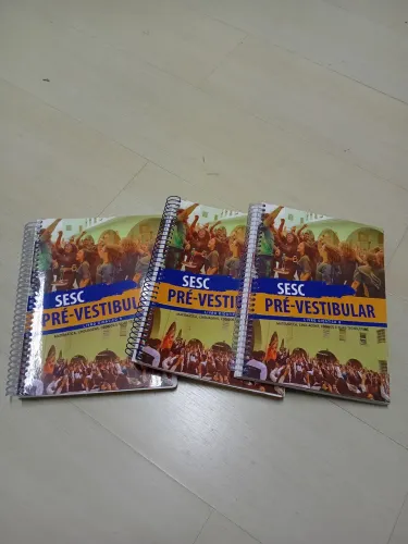 3 apostilas Sesc Pré Vestibular matemática português 