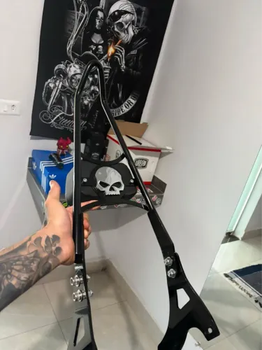 Sissy bar 883 skull custom