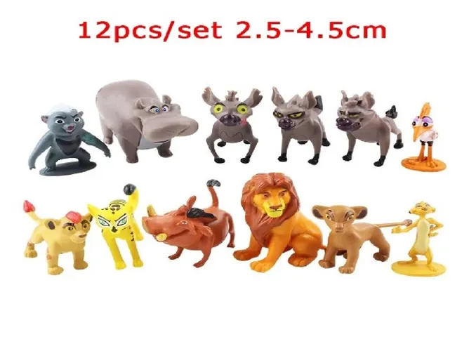 01 Kit c/ 12 Miniaturas Rei Leão ? Filme Desenho ? Simba Pumba