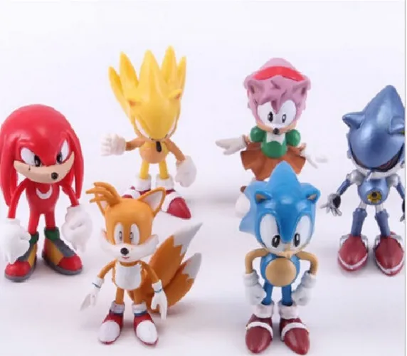 Miniaturas Turma Sonic 6 Peças Novo Barato
