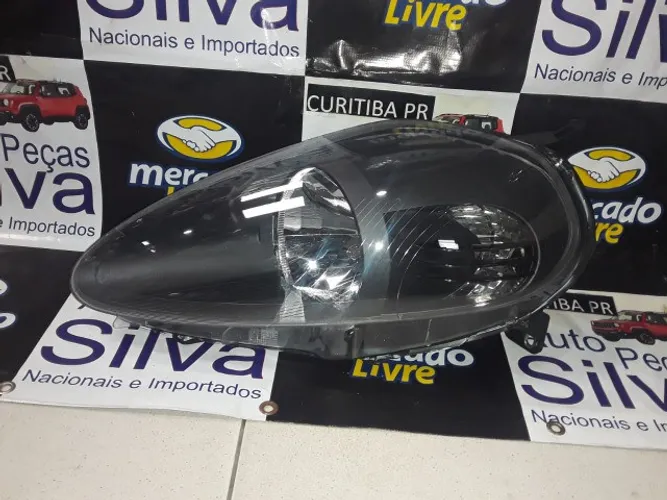 Farol Fiat Punto Mascara Negra Lado Esquerdo