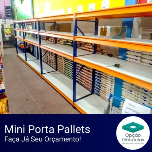 Mini Porta Pallets em Aço - Promoção