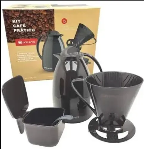Kit para Café com Garrafa Térmica 3 Peças Unitermi
