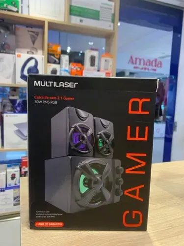 Caixa de som Multilaser gamer 2.1 - Novo Lacrado- Loja Física 