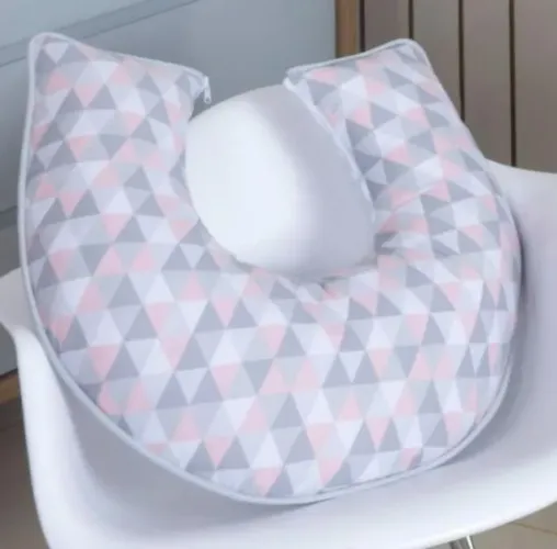 KIT Trocador com almofada e trocador Cinza/Rosa NOVA