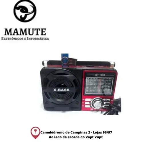 Radio Am / Fm Vintage 1088 Retrô Entrada Usb Sd Analógico