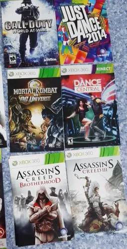 Lote com 105 Manuais para Jogos do Xbox 360 - Leia a descrição.