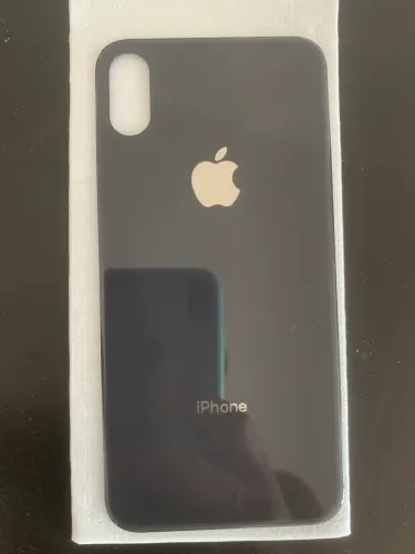 Tampa Traseira / Fundo iPhone X - Preta - Vidro