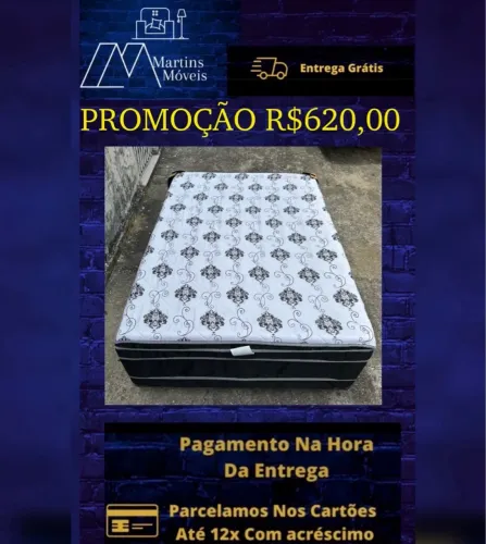 GRANDE PROMOÇÃO CAMA BOX NOBRE CASAL COM PILLOW ENTREGA GRATIS ACEITA CARTÃO