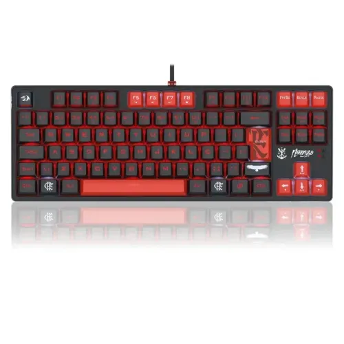  Teclado Mecânico 80% Redragon Flamengo Nation Led Red and White Switch Brown - WZetta