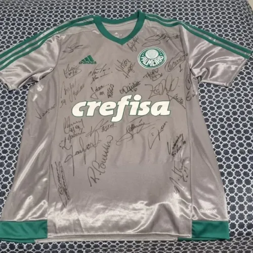 Camisa 3 Palmeiras 2015 autografada