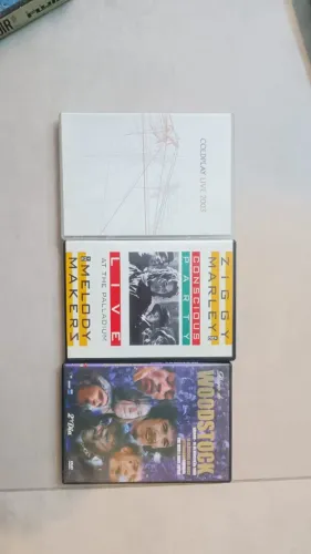 COMBO DVD´S COLDPLAY LIVE 03, ZIGGY MARLEY E WOODSTOK