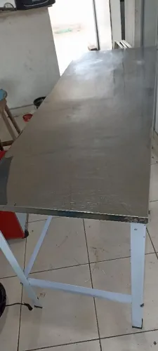 Mesa tampo inox 1,60 x 60cm