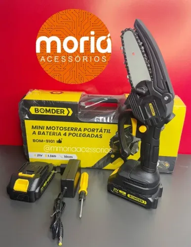 Moto Serra Eletrica Portátil 1500w Recarregável com 2Bateria Com Maleta