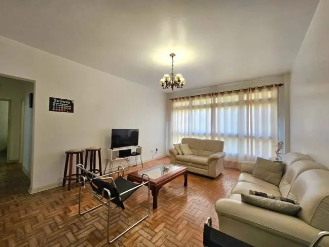 Apartamento, 3 Dormitórios, 1 Vaga, Pé na Areia - José Menino - Santos - SP