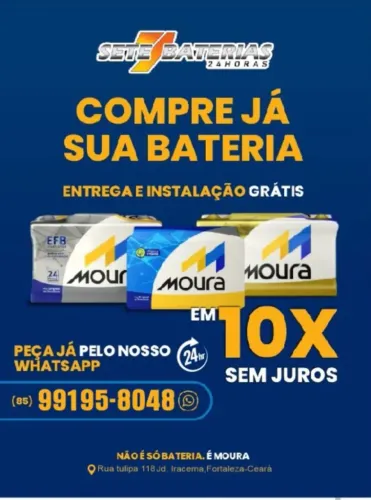 BATERIA PARA CARRO ATENDIMENTO 24HS