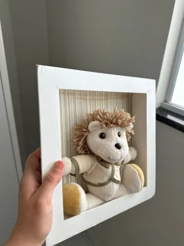 Quadro Decorativo Infantil - Leãozinho de Pelúcia