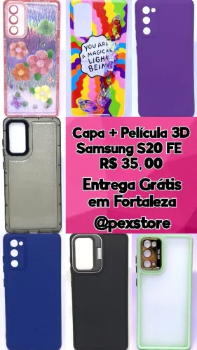 Capa + Película 3D Samsung S20 FE com Entrega grátis Fortaleza 