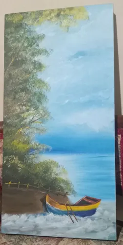 Quadro pintado a mao.