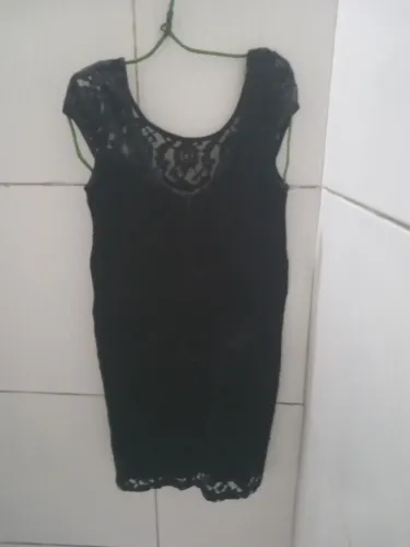 Vestido de Renda Preto Feminino M