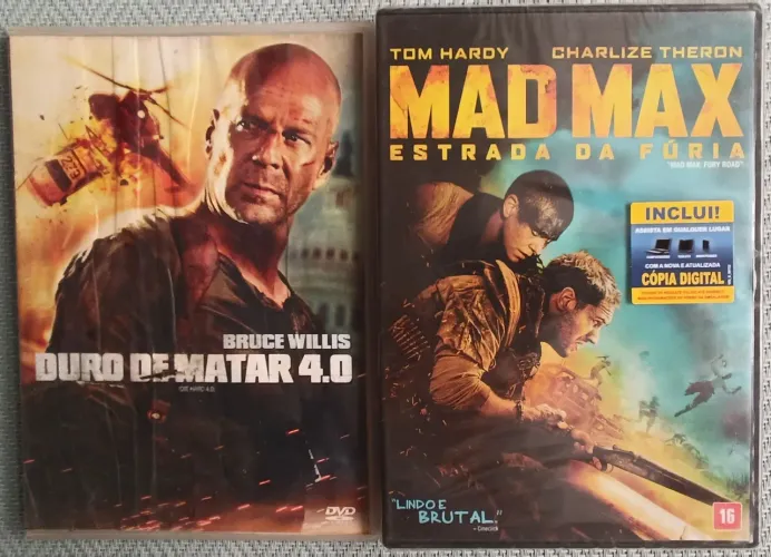 2 Dvds: Mad Max Estrada da Fúria(LACRADO) e Duro de Matar 4.0