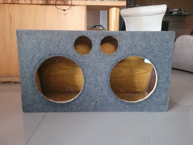 Caixa dutada veicular para falante 12" e Twitter 