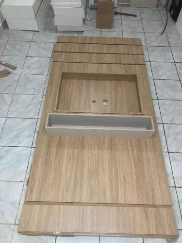 Painel de tv MDF - Cor amadeirado (Carvalho)