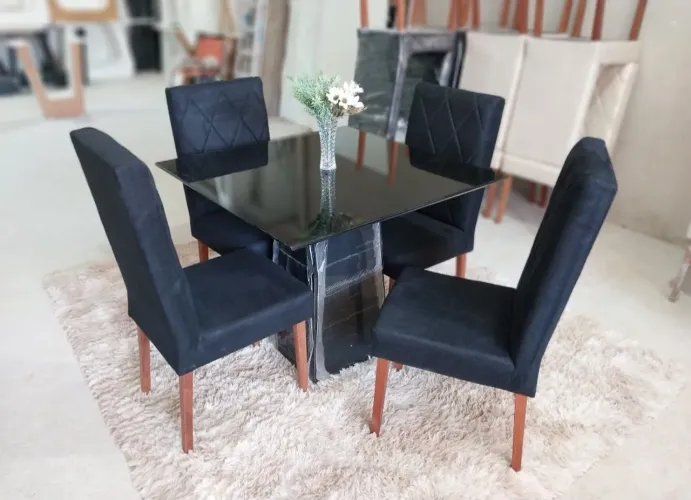 Conjunto Sala de Janta P.R.E.T.O 90x90 A.L.T.O P.A.D.R.Ã.O