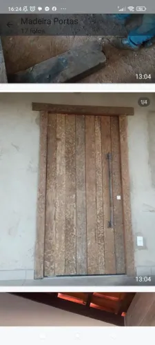 Porta rústico maciça 