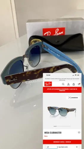 RayBan Mega Clubmaster - Óculos de Sol orginal novo lançamento