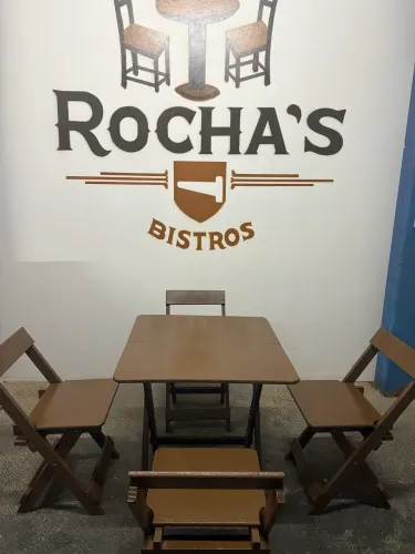Kit mesa + 4 cadeiras dobráveis para restaurantes 