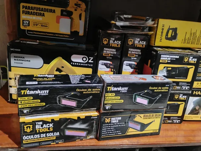 Kit de Ferramentas Diversas - Furadeiras, Óculos de Solda e Mais