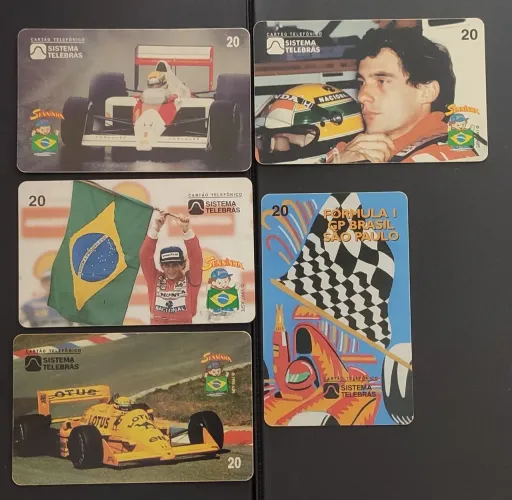 Coleção de Cartões Telefônicos Ayrton Senna e GP do Brasil de 1997