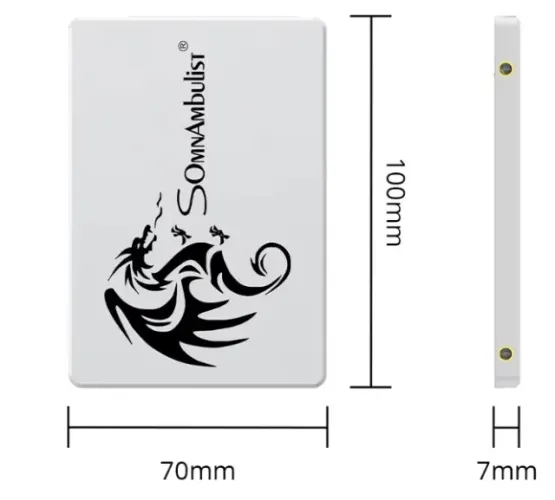 ssd 2.5 64gb somnambulist leitura de 550 mb/s, gravação de 450 mb/s 10cmx7ccm
