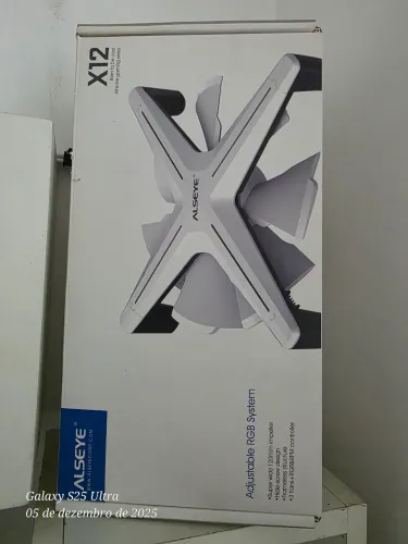 Kit fans  alseye X12  branco completo com controladora e controle remoto.