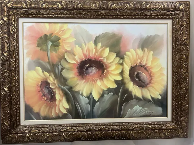 Quadro de Girassóis - Obra de Arte