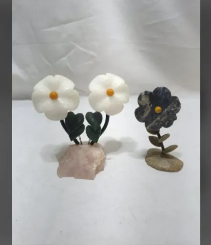 Flores de pedra natural - Decoração única!