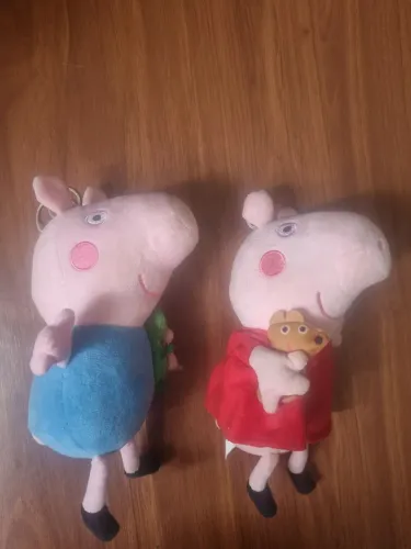 Kit 2 Bomecps de Pelúcia Peppa Pig e George Pig original 