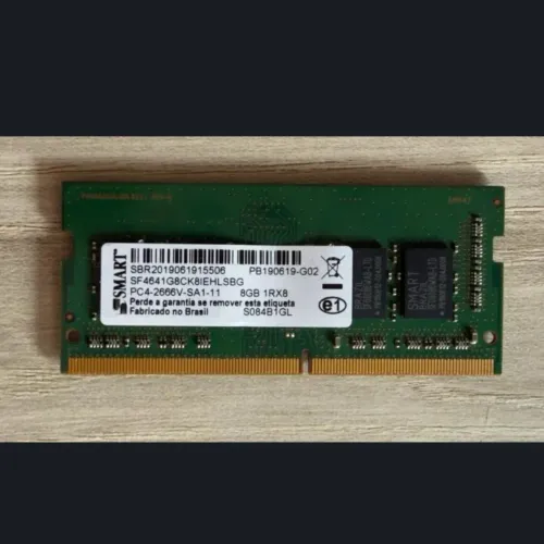 Memória RAM 8GB DDR4 2666MHz SODIMM Notebook Original Dell/SMART