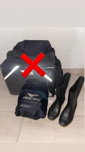 Capa de chuva completa com bota