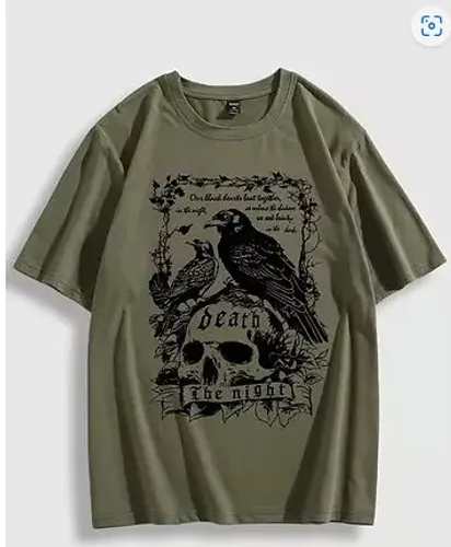 Camiseta Corvo Caveira Premium - 100% Algodão Streetwear Unissex