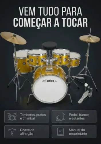 Bateria acústica Turbo Jr
