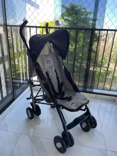 Carrinho Bebê Chicco Echo Stone Chassi Preto - Frete Grátis! Carrinho Bebê Chicco Echo Sto