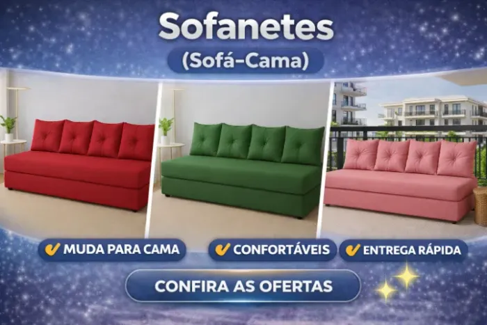 Sofanete(sofá-cama) 4 lugares só pegar e usar, receba e pague na sua casa !!
