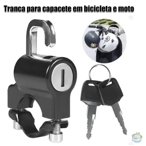 Cadeado Para trancar Capacete em Moto e bicicleta