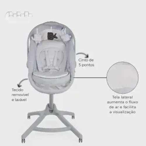 Berço Portátil Chicco Baby Hug 4 em 1 - Completo, Limpo e Bem Conservado!