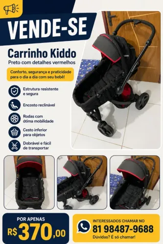 Carrinho de bebe kiddo